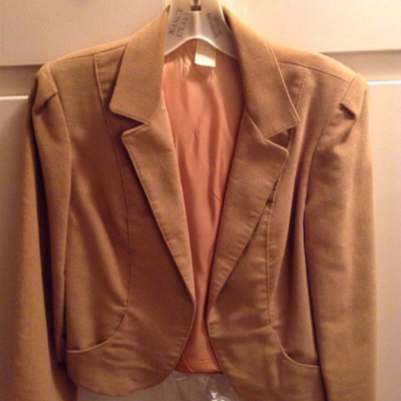 Vintage Textured Secretary Blazer, Juniors, Size 11, Caramel - Picture 2 of 2